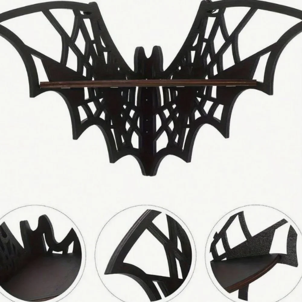 Corner Bat Floating Shelf Brown NWT